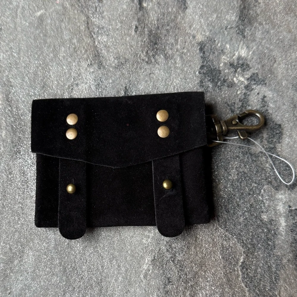 New🌟 Free People -Mini Eva Wallet in Black Suede